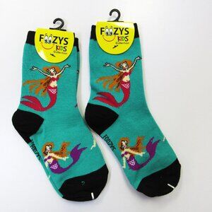 2 Pairs Foozys Kids Collection Girls Novelty Fun Socks Mermaid Print  You will r